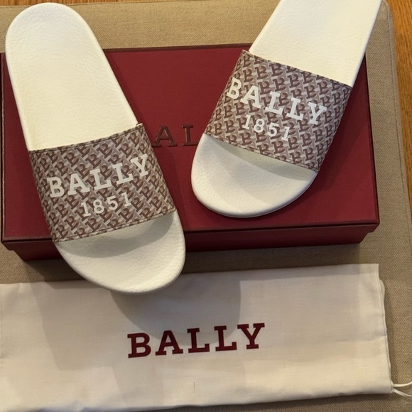 BALLY Sabrina. O Multimiele Logo Slides - Women’s Size 9.5 (EU 40) - New In Box - Picture 8 of 8